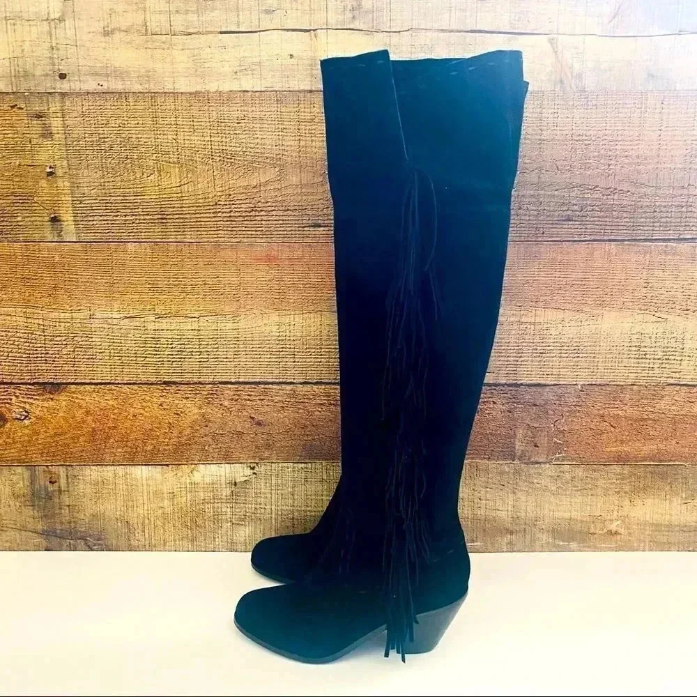 NWOT Sam Edelman Josephine Leather Fringe Boots